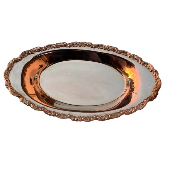 Vintage ONEIDA Du Maurier bread Roll Tray 14" silverplated BNIB 1990 - Picture 7 of 12